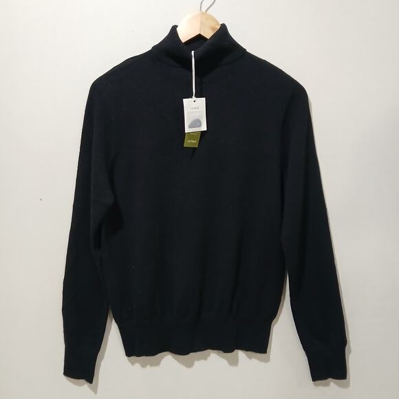 LILYSILK Cashmere Turtleneck Womens Medium Black Pullover Sweater NWT - Picture 12 of 12